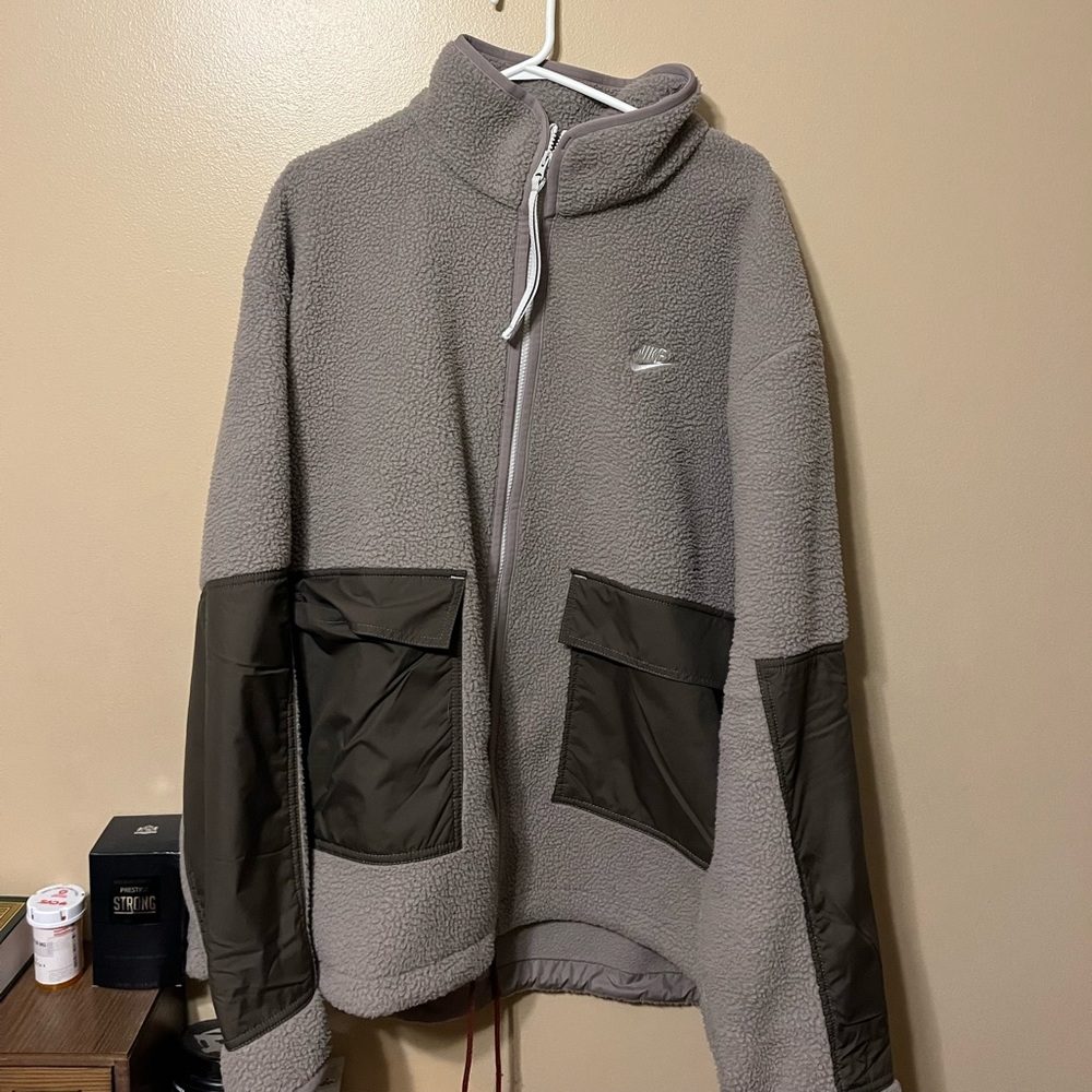 COPY - Nike Men's 1/2-Zip Anorak Club Fleece Sherpa Jacket